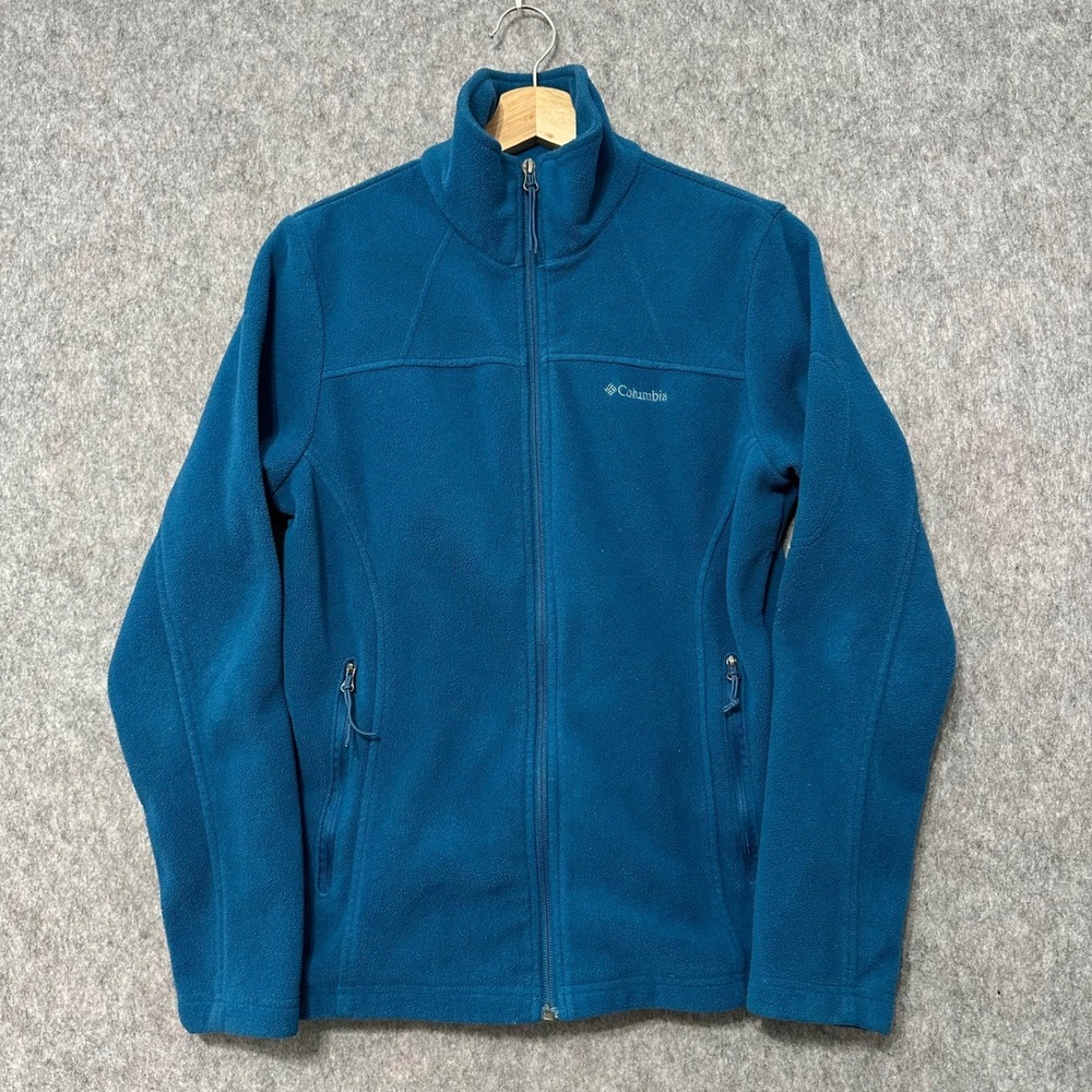 Columbia Womens Size Medium Benton Springs Full Zip Fleece Jacket Blue